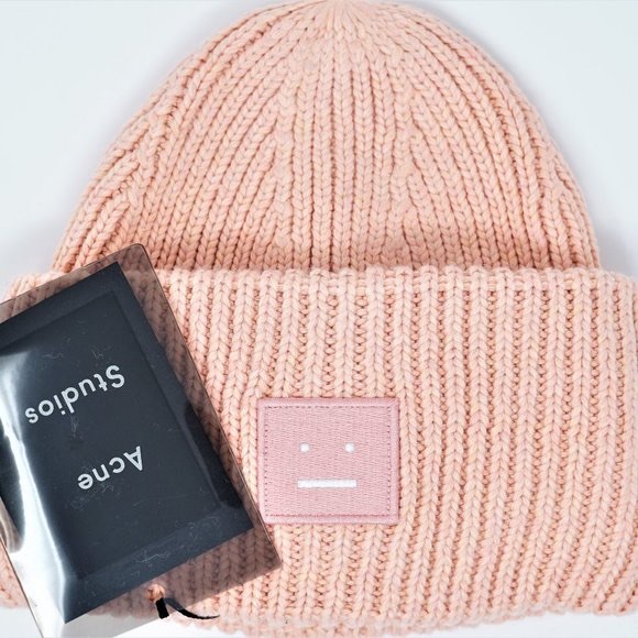 ACNE STUDIOS pink pansy face beanie - Picture 6 of 8